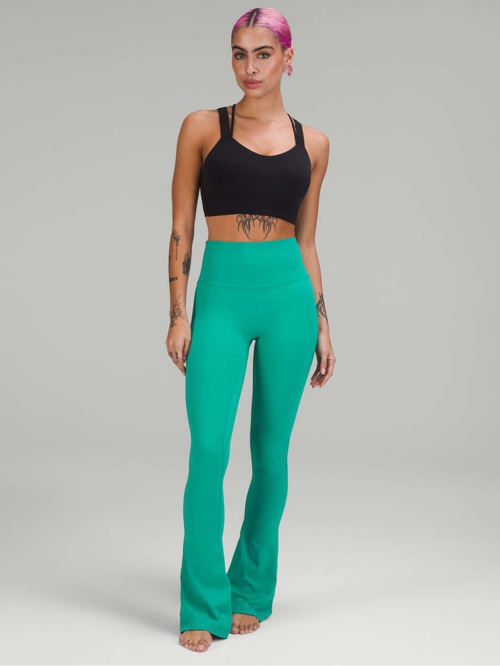 153. Lululemon Align High-Rise Mini-Flared Pant 32" green size 2